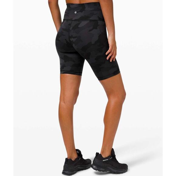 Lululemon Wunder Train High Rise Short 8" Heritage 365 Camo Deep Coal Multi Sz 6 - Picture 1 of 5